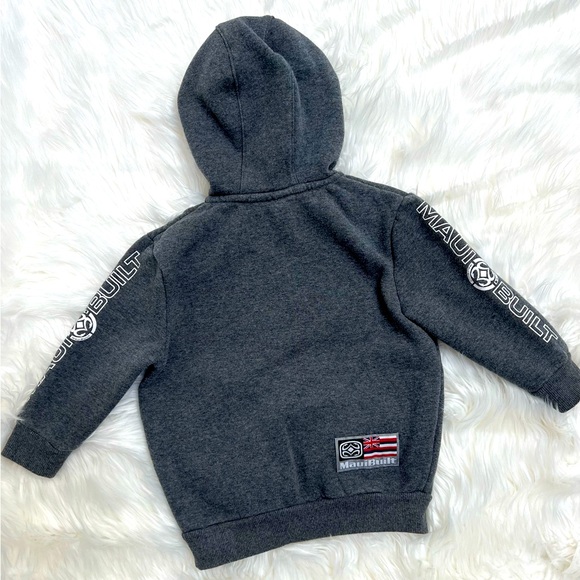 Maui Built Kids Grey Full Zip hoodie-Medium (2-3 years) - Picture 5 of 9